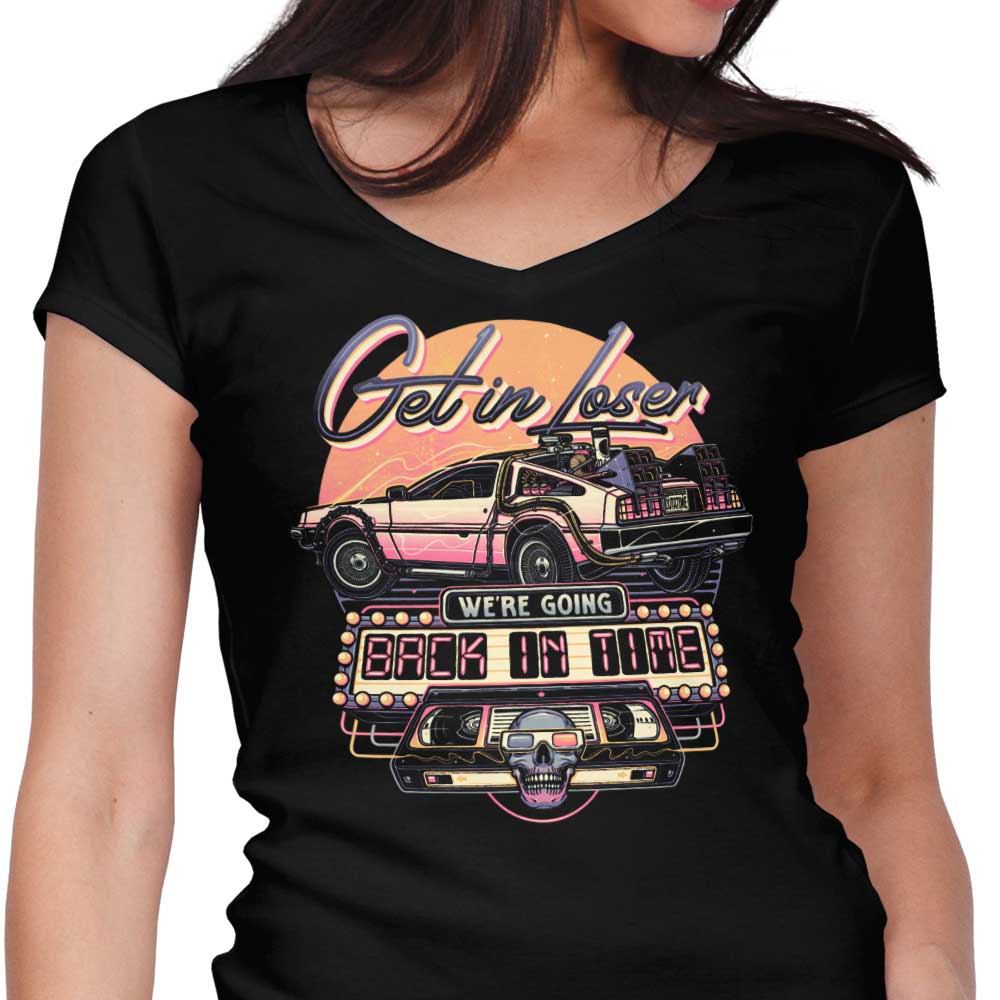 Women's Retro Style V-Neck T-Shirt - We're Returning to the Past