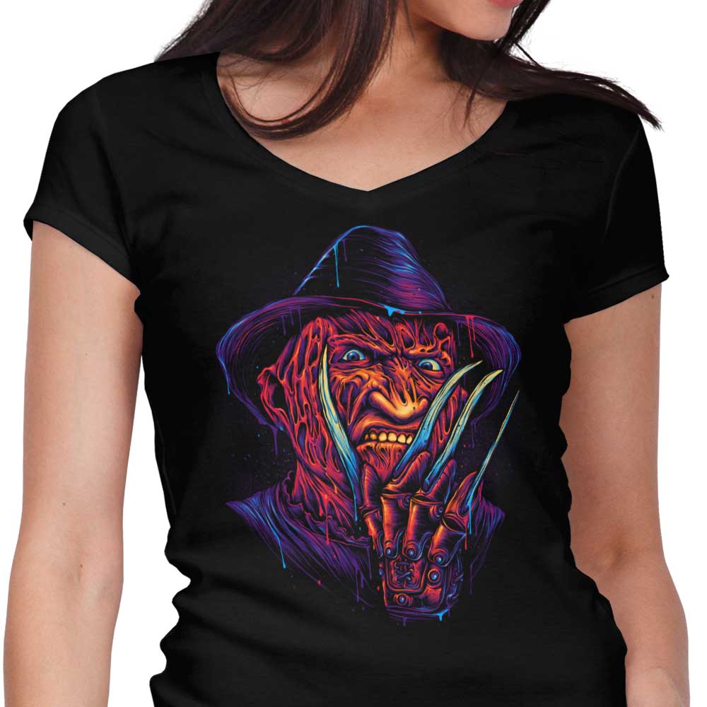 Women's Glowing V-Neck Nightmare T-Shirt