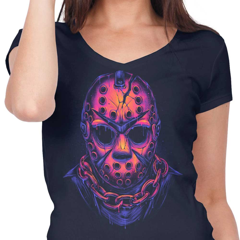 Glowing V-Neck Camper T-Shirt for Women