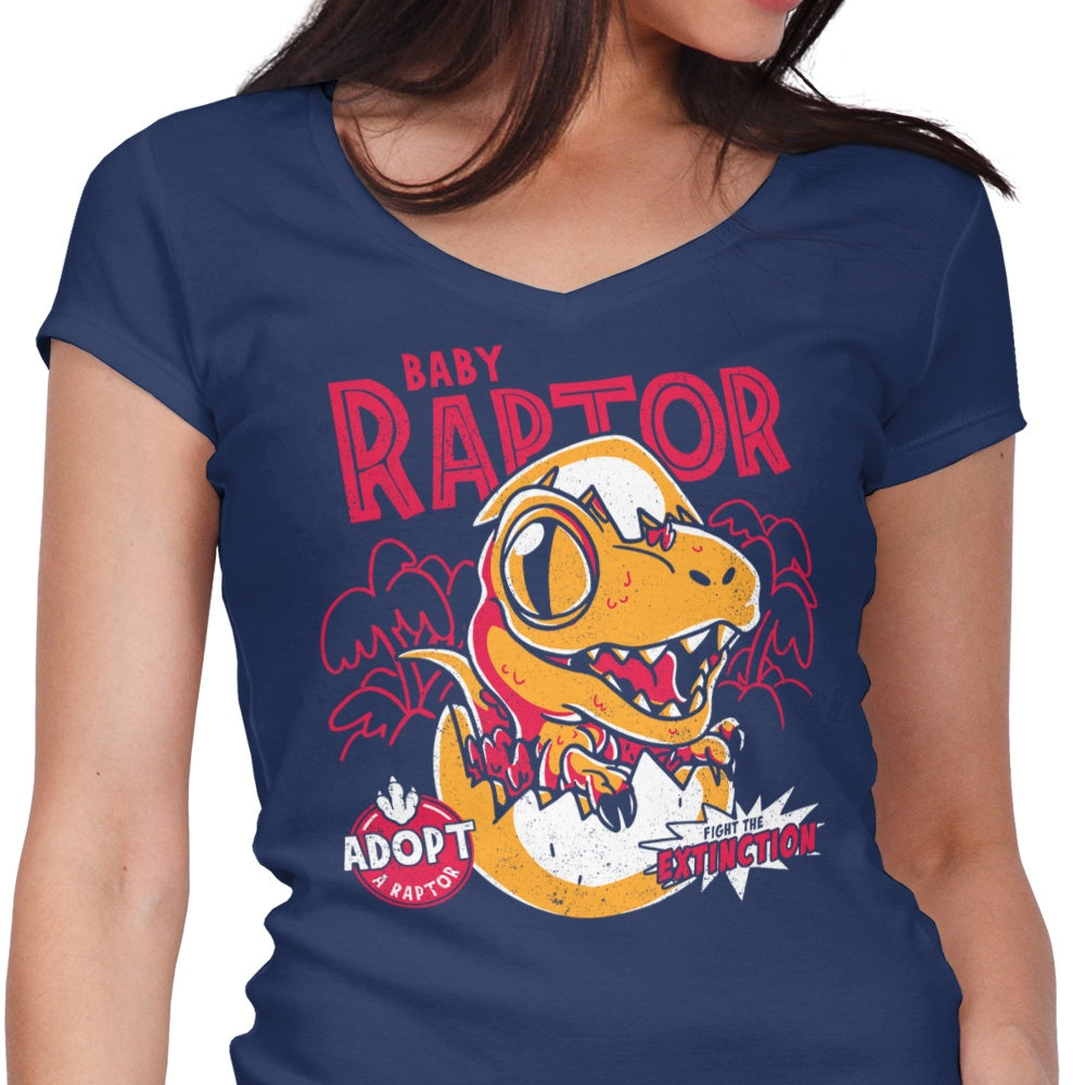 Women's V-Neck Baby Raptor T-Shirt