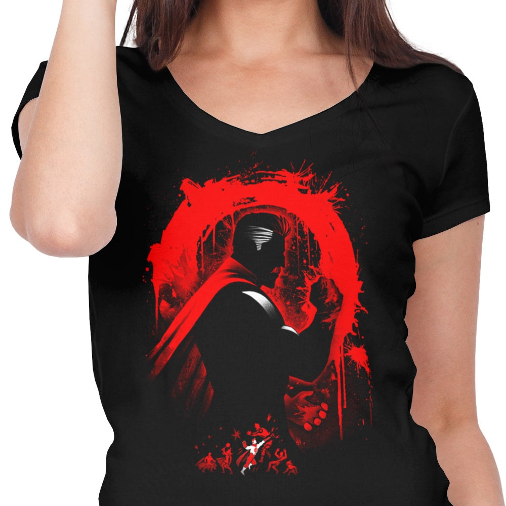 Alemaglia Women's Stylish V-Neck Omni-Villain Top