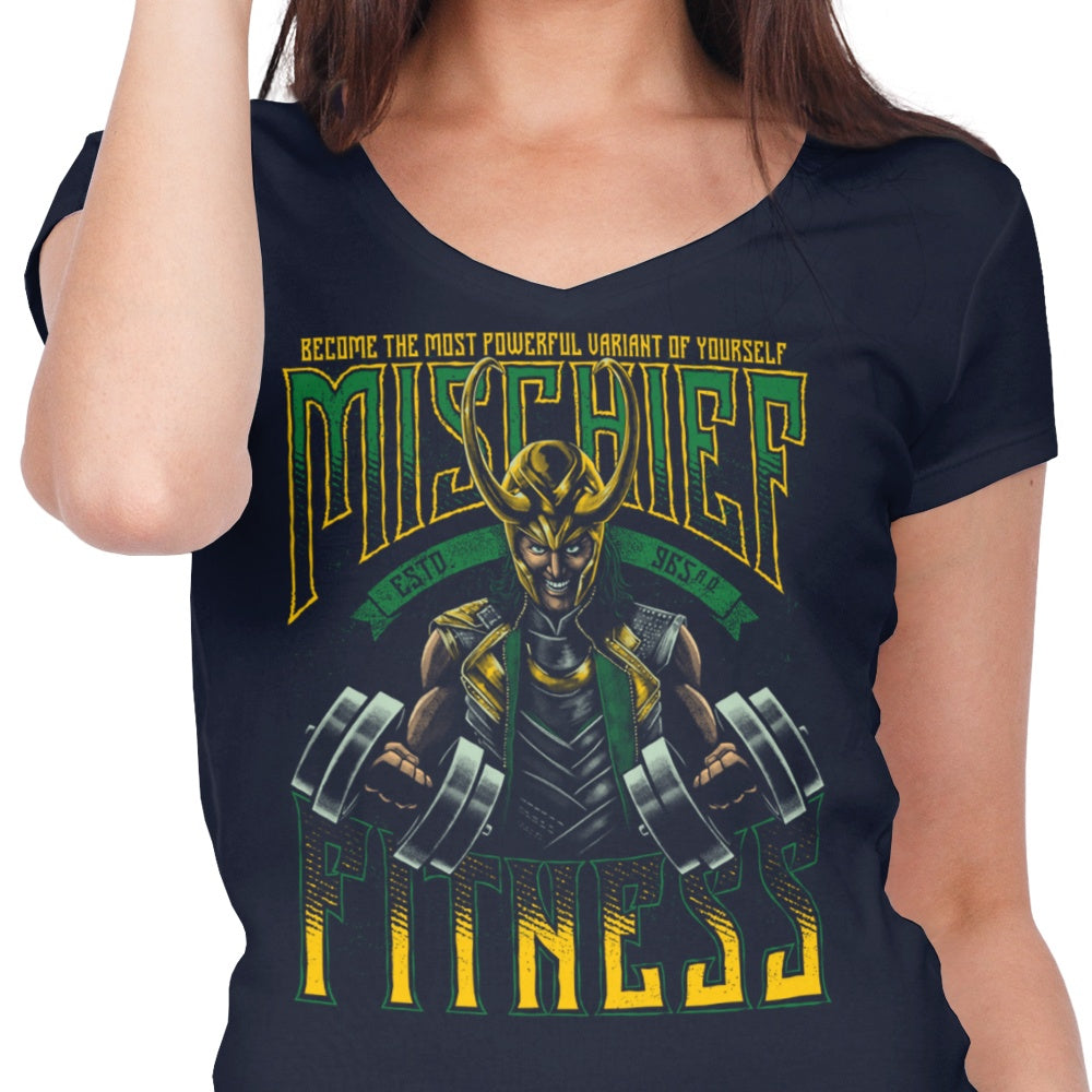 Mischief Fitness Women's V-Neck T-Shirt for Active Lifestyle