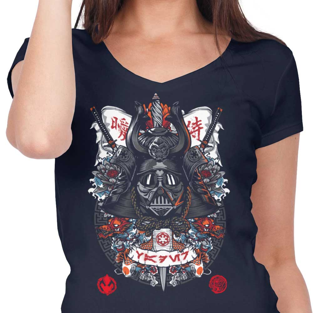 Women's Stylish V-Neck Dark Lord Samurai T-Shirt
