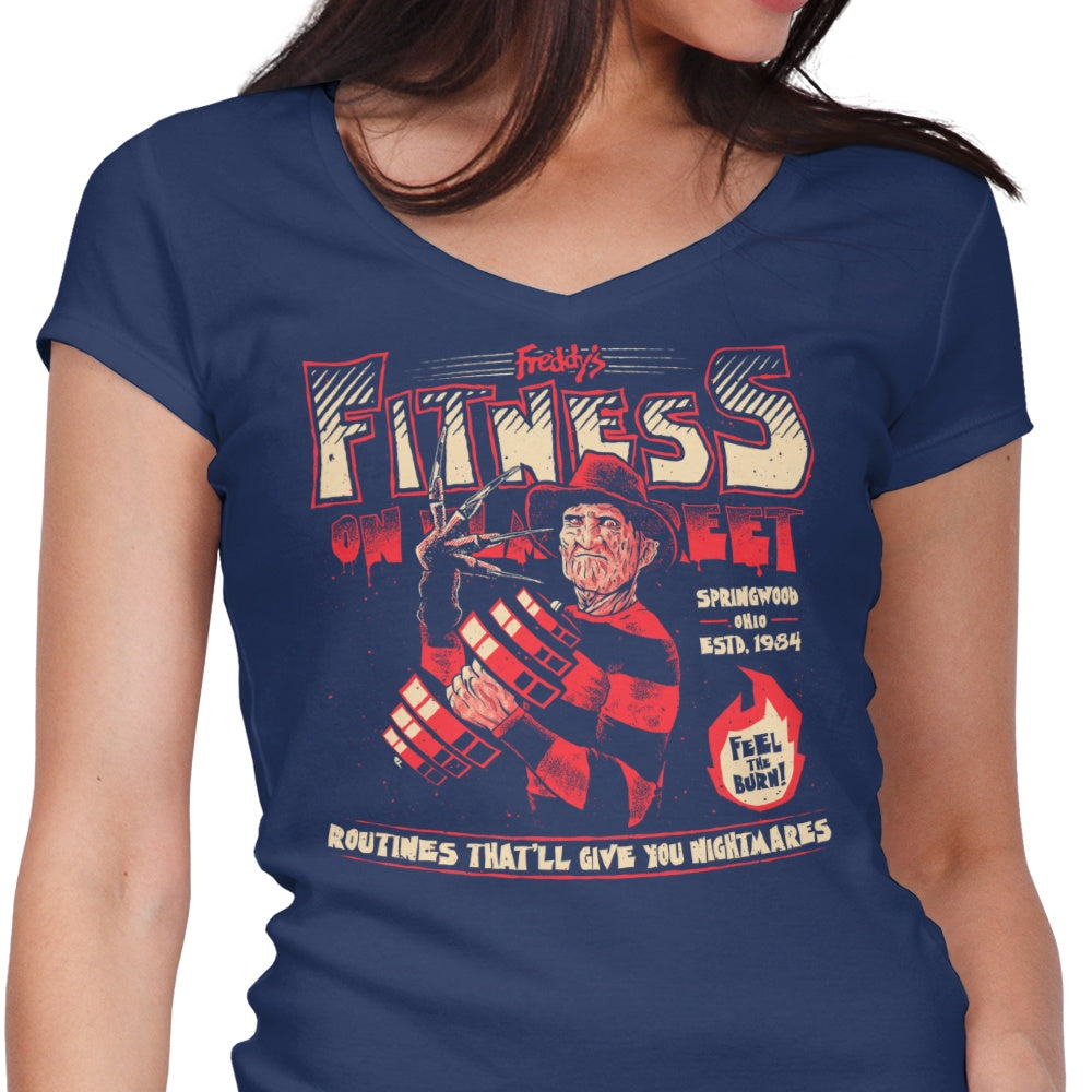 Women's Stylish V-Neck T-Shirt from Freddy's Fitness