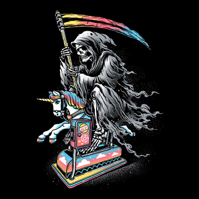 Glitchygorilla's Women's Apparel: Death Enjoying Life T-Shirts