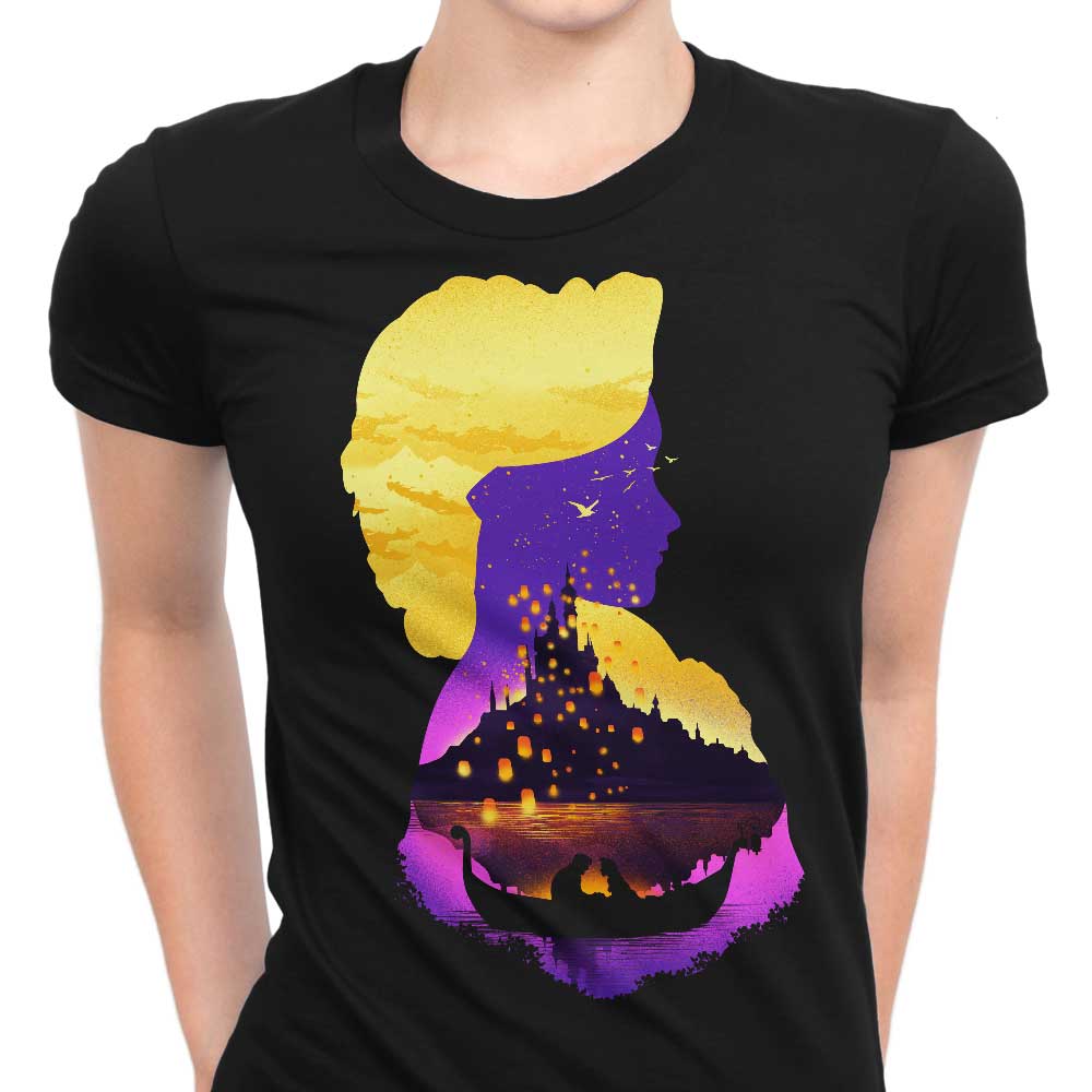 Elegant Women's Tower Princess Silhouette Apparel