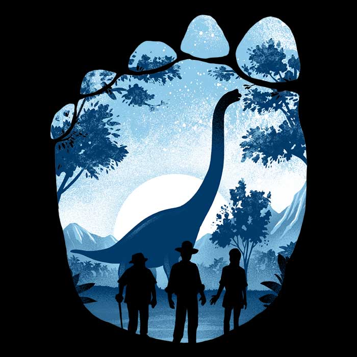 Women's Apparel with Brachiosaurus Footprint Design