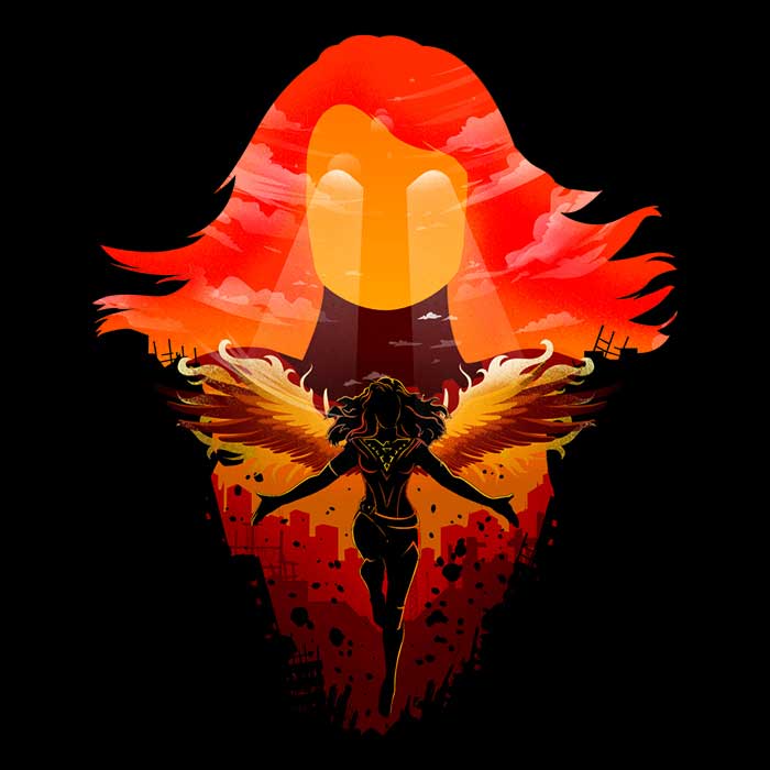 Donnie Illustrations' Phoenix Landscape Women's Fashionable Apparel
