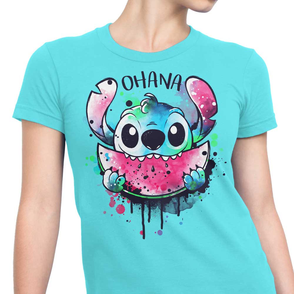 Ohana Watercolormelon Women's Fashion Apparel - Stylish T-Shirts Collection