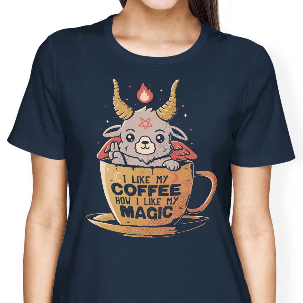 Elegant Black Coffee Women's T-Shirts in Various Sizes