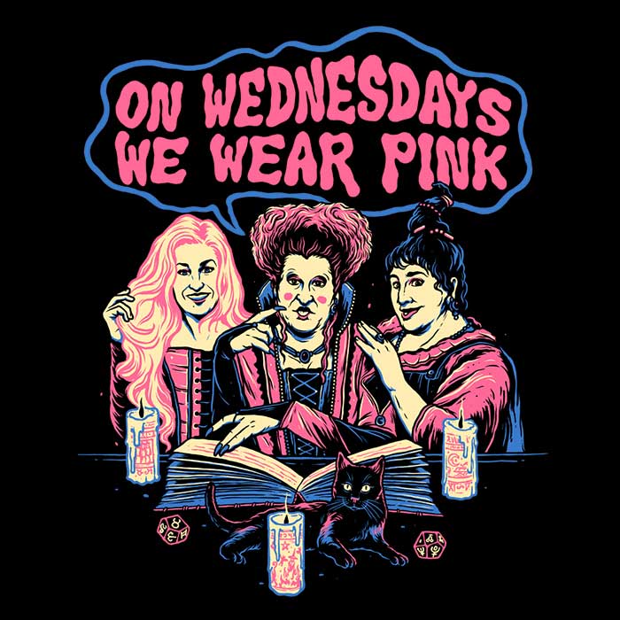 Pink Women's Apparel Inspired by 'Witches Wear Pink'
