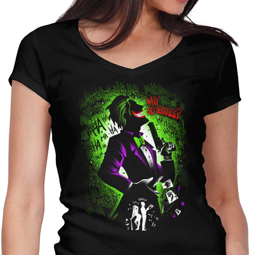 Alemaglia's Stylish Women's V-Neck - The Prince of Crime Design