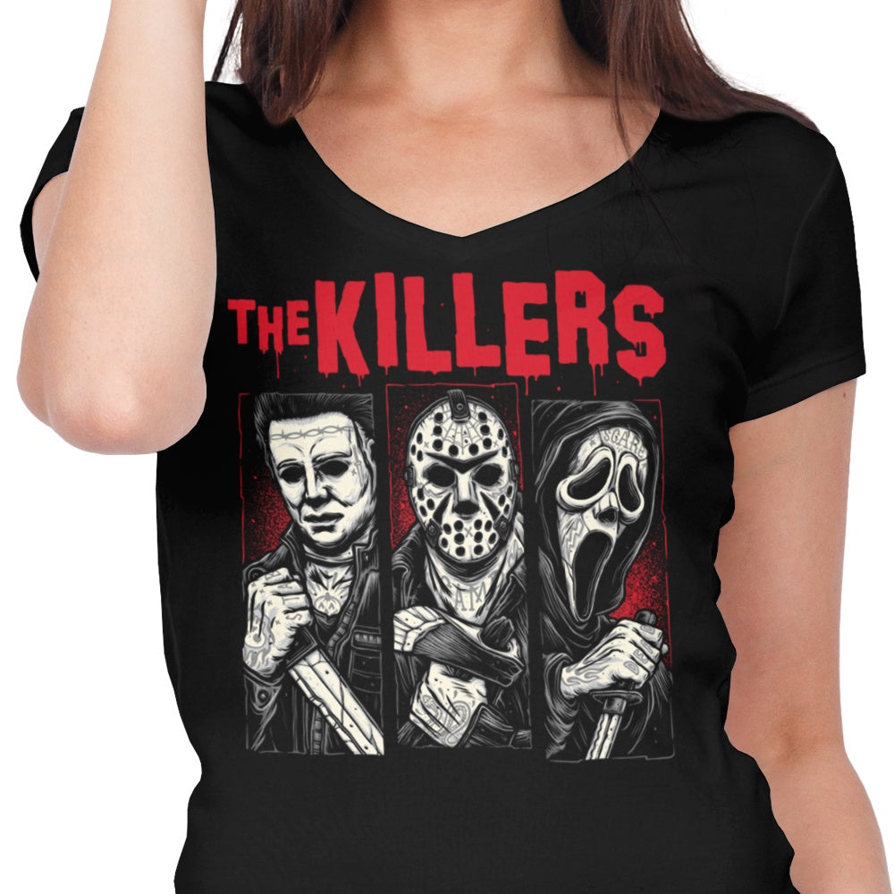 Glitchygorilla's Stylish Women's Tattooed Killers V-Neck