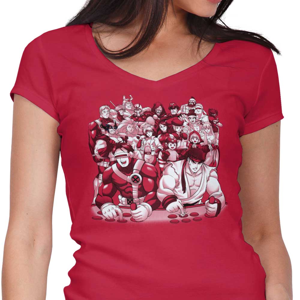 Enjoyable Moments with Old Friends - Women's Stylish V-Neck T-Shirt