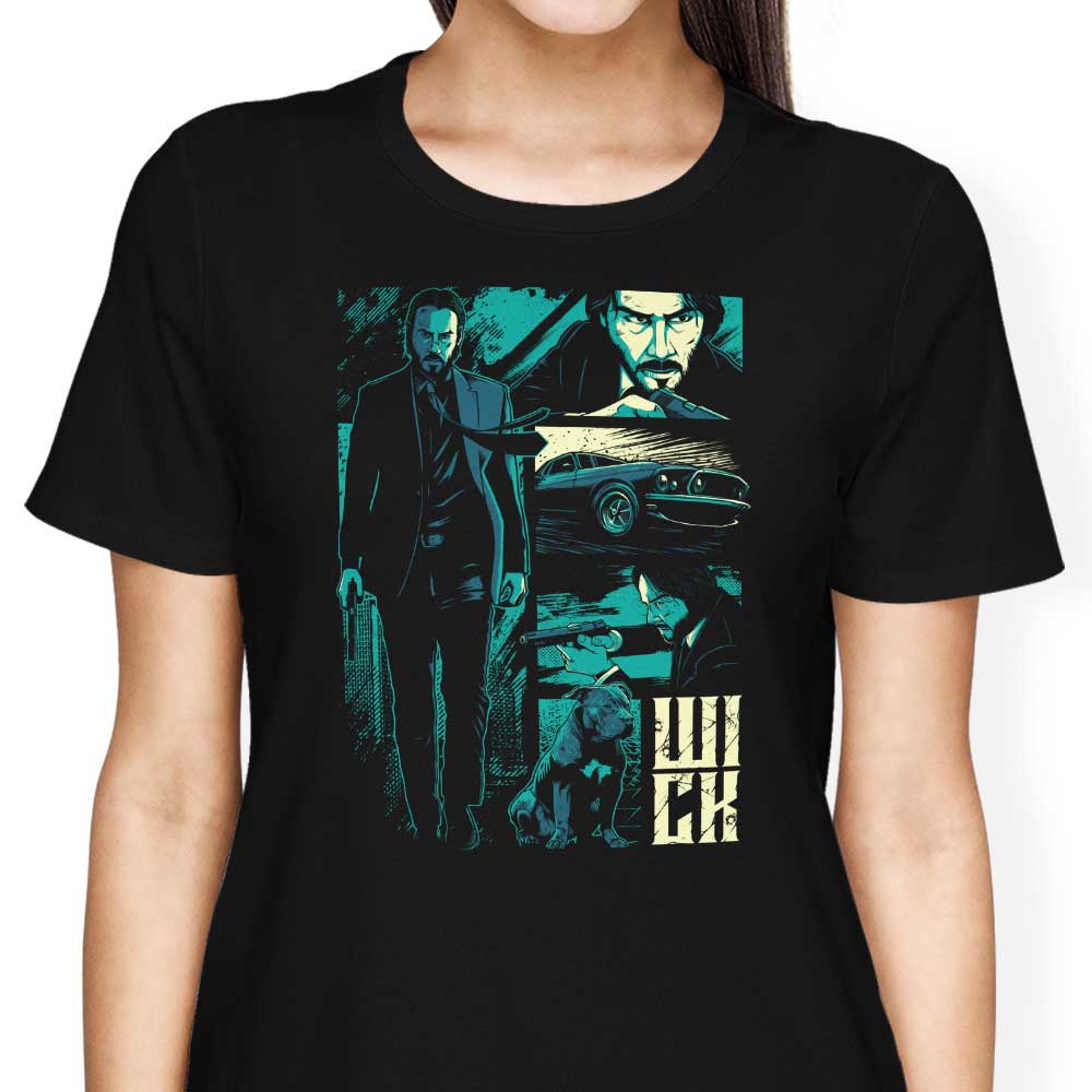 StudioM6's W-I-C-K Women's Comfortable T-Shirts in Various Sizes