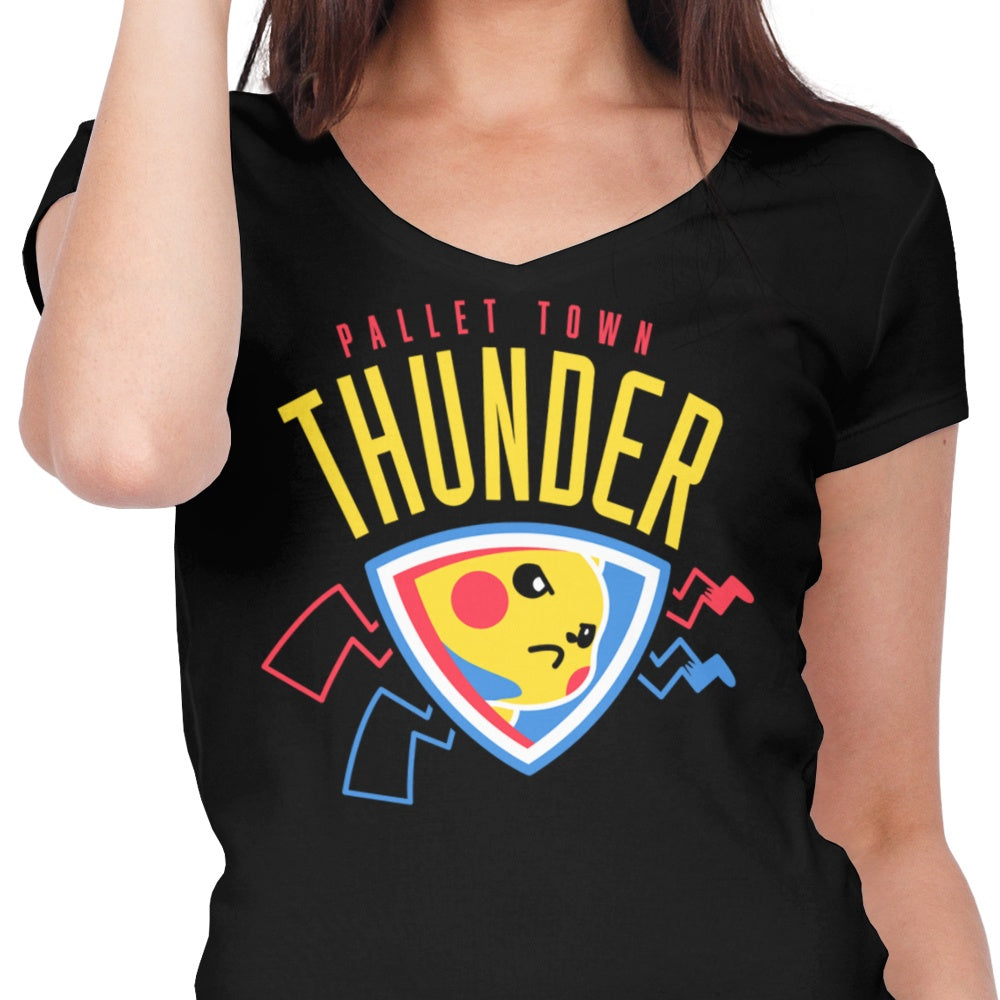 Thunderous Pallet Town - Women's Stylish V-Neck Top