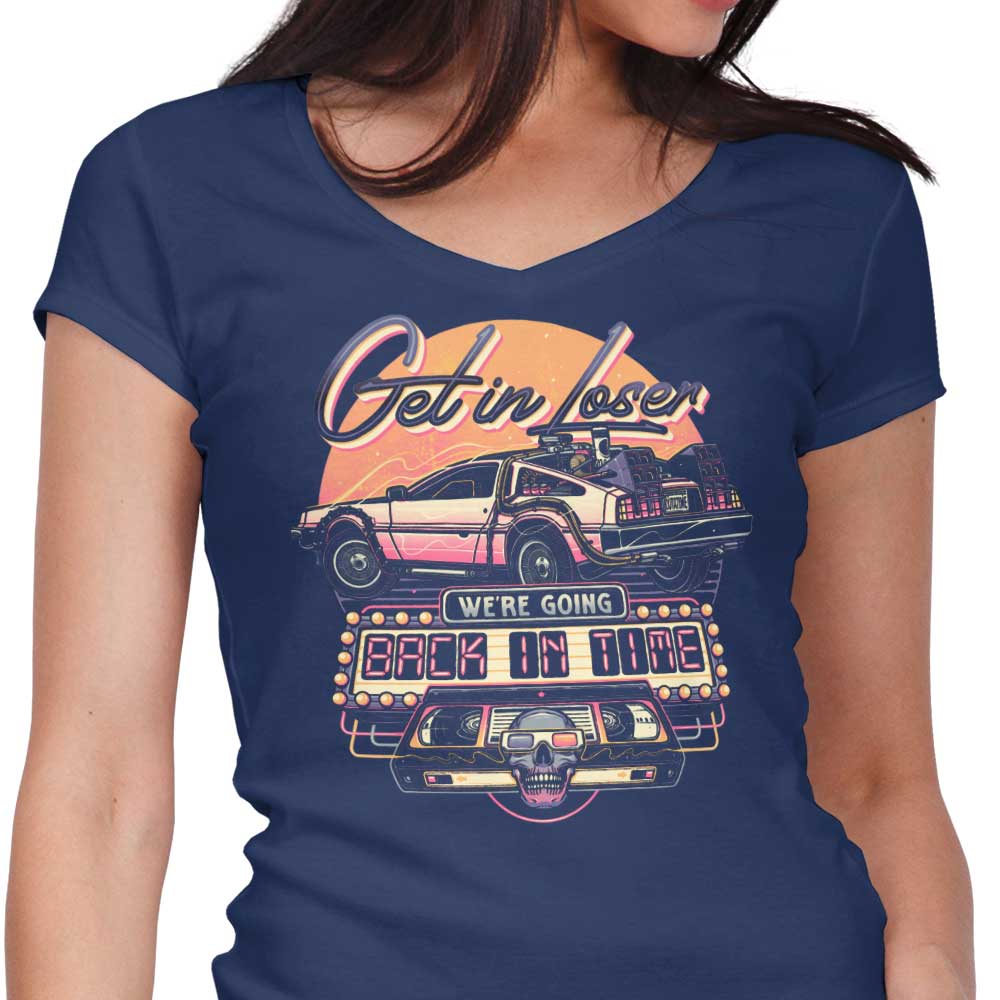 Women's Retro Style V-Neck T-Shirt - We're Returning to the Past