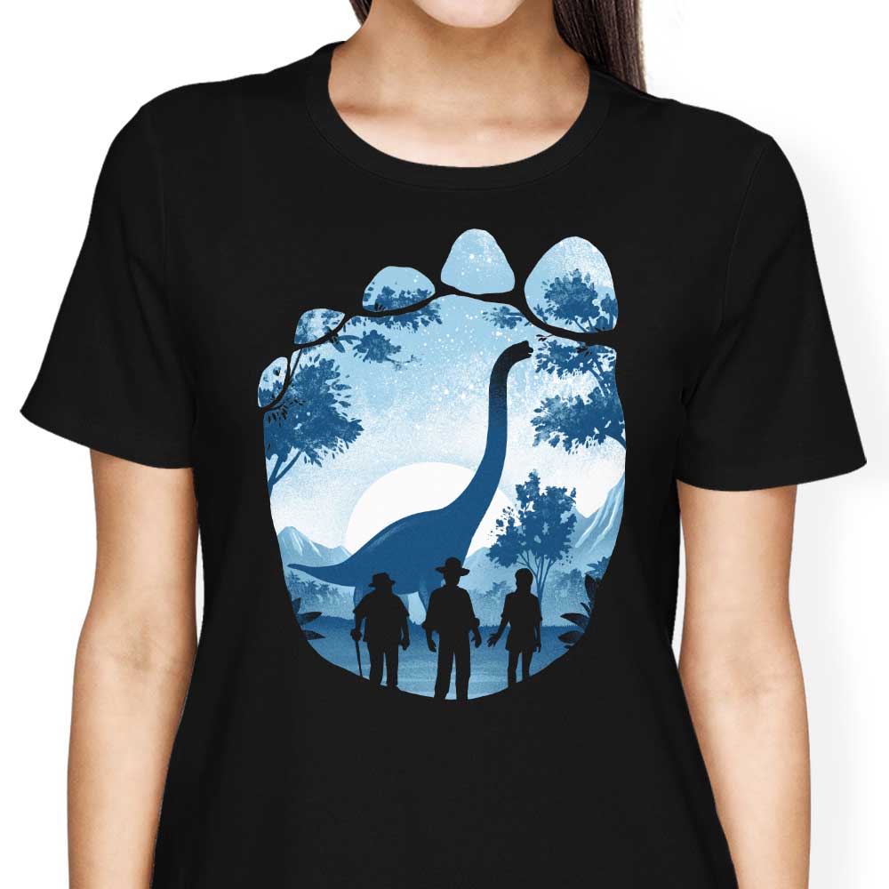 Women's Apparel with Brachiosaurus Footprint Design