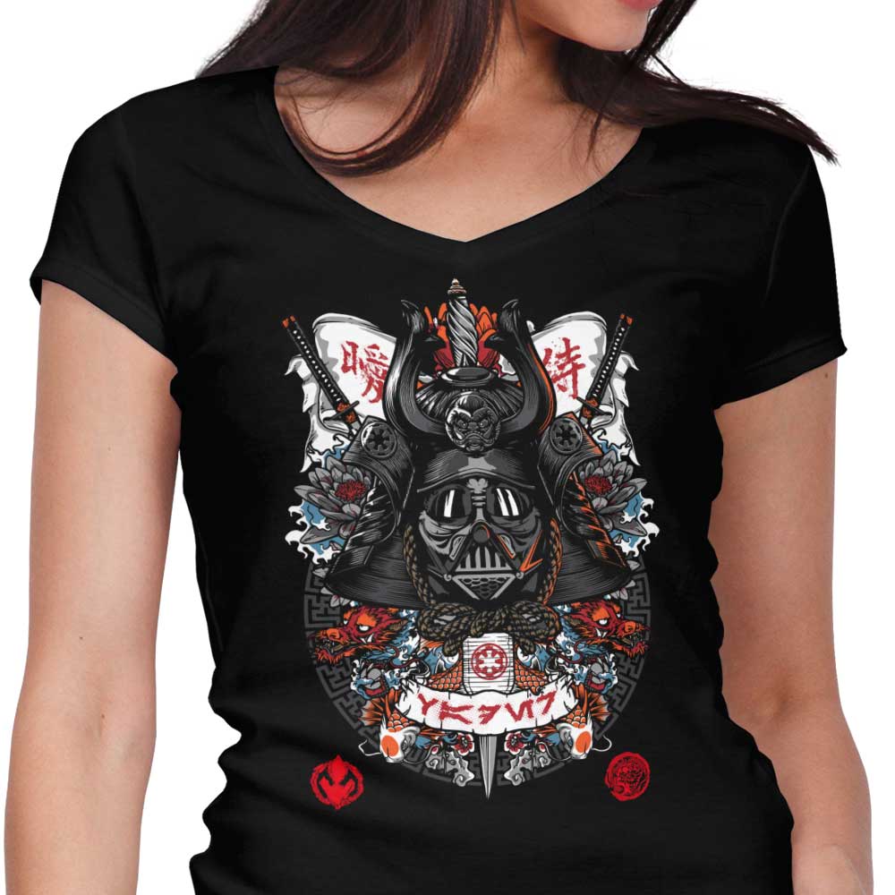 Women's Stylish V-Neck Dark Lord Samurai T-Shirt