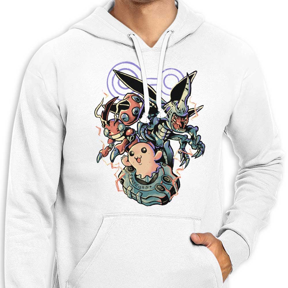 Digital Insect Evolution Inspired Hooded Sweatshirt