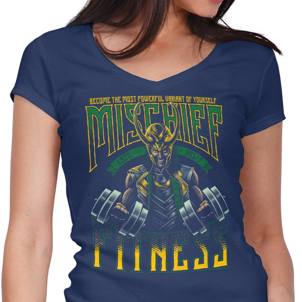 Mischief Fitness Women's V-Neck T-Shirt for Active Lifestyle