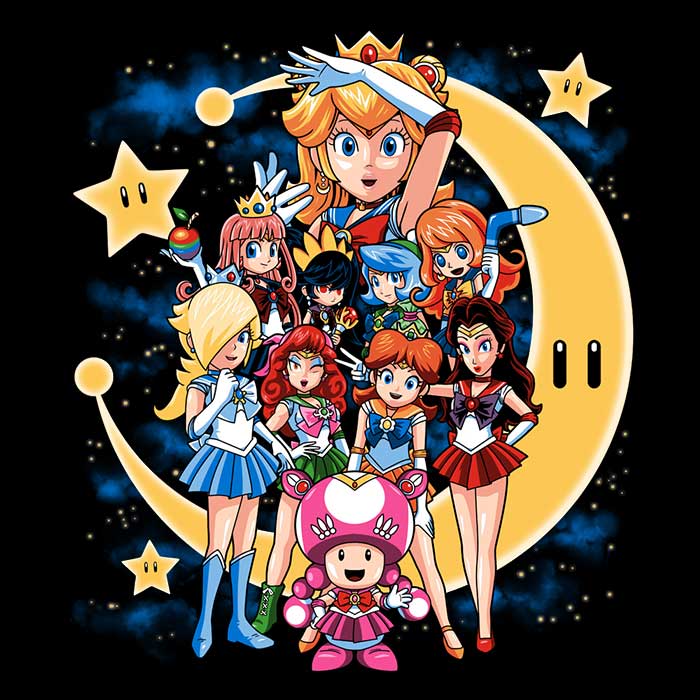 Prime Premne Design Women's Sailor Mushroom T-Shirts in Various Sizes