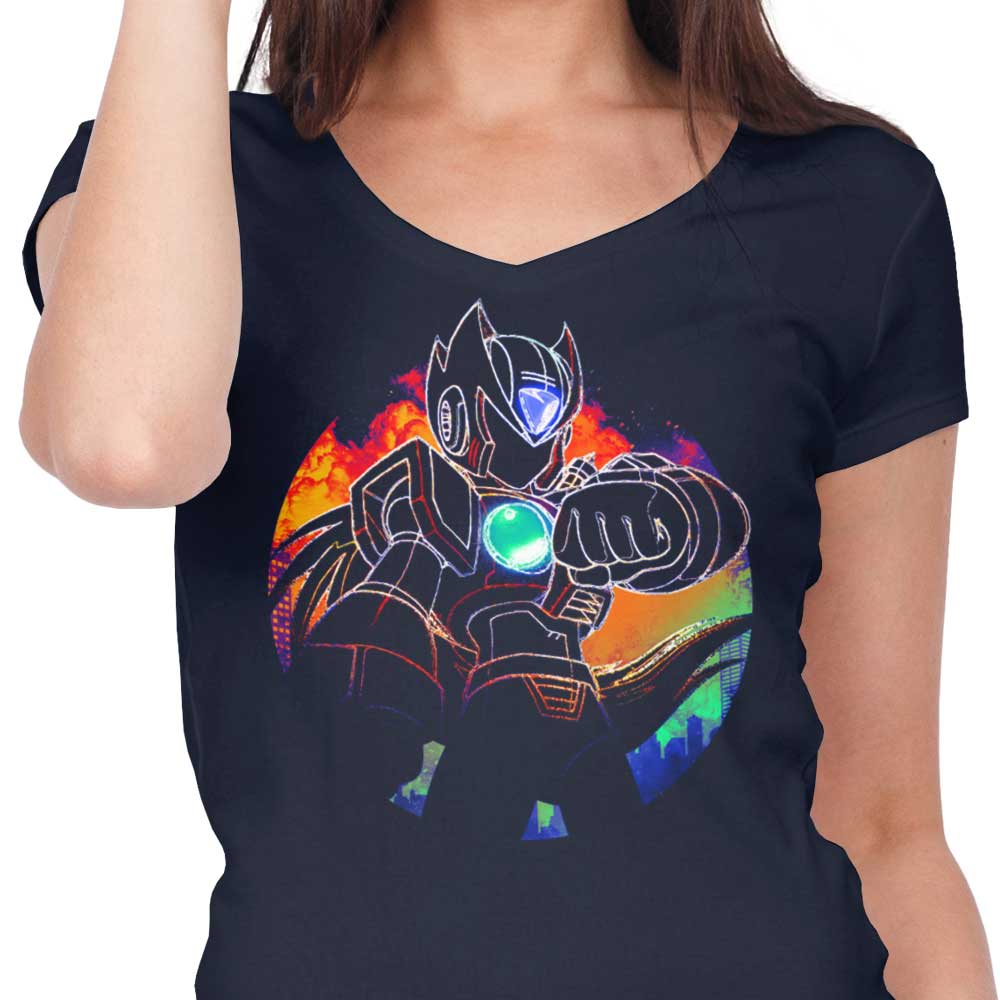Stylish Women's V-Neck Z Orb T-Shirt