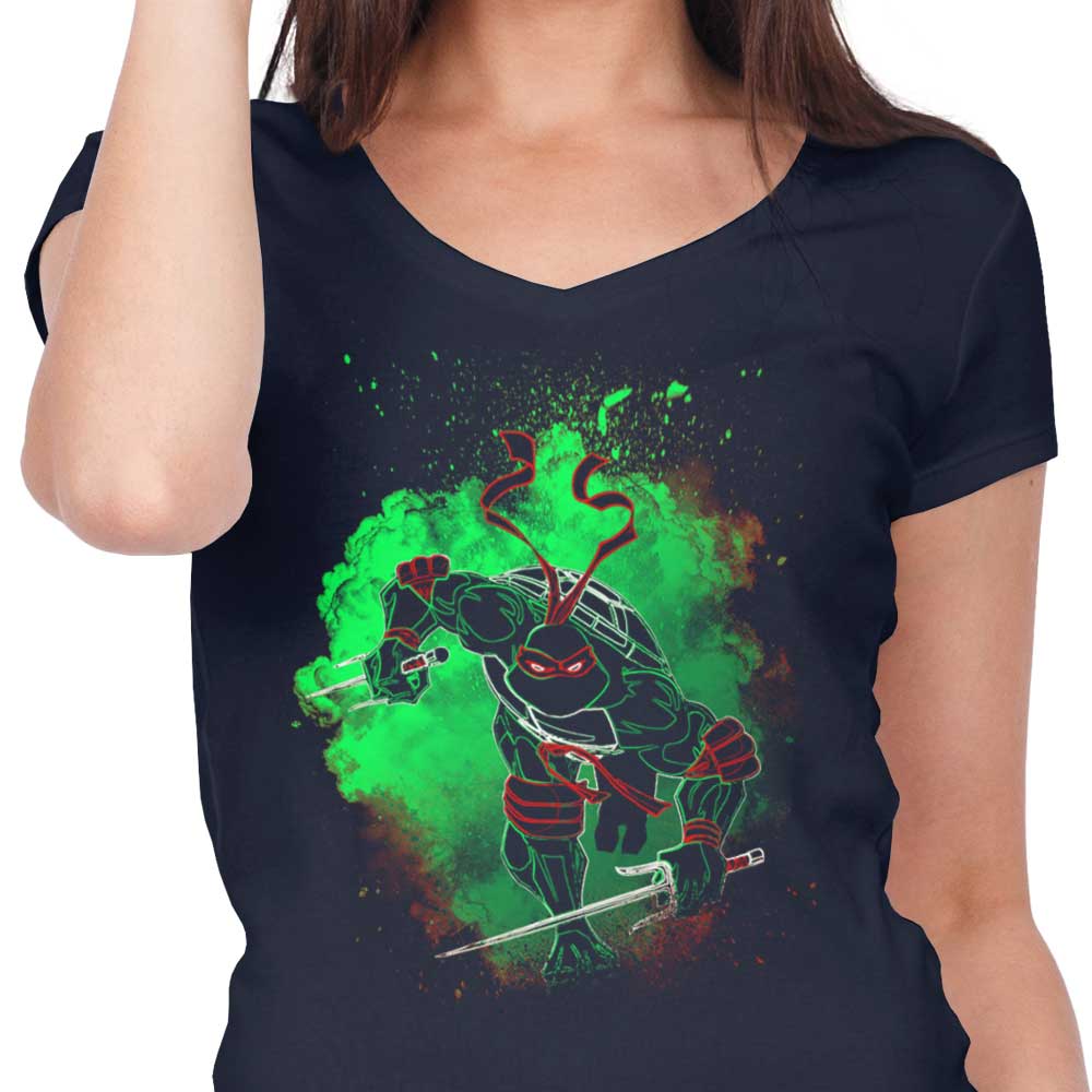 Women's Fashionable V-Neck T-Shirt: Soul of the Sais