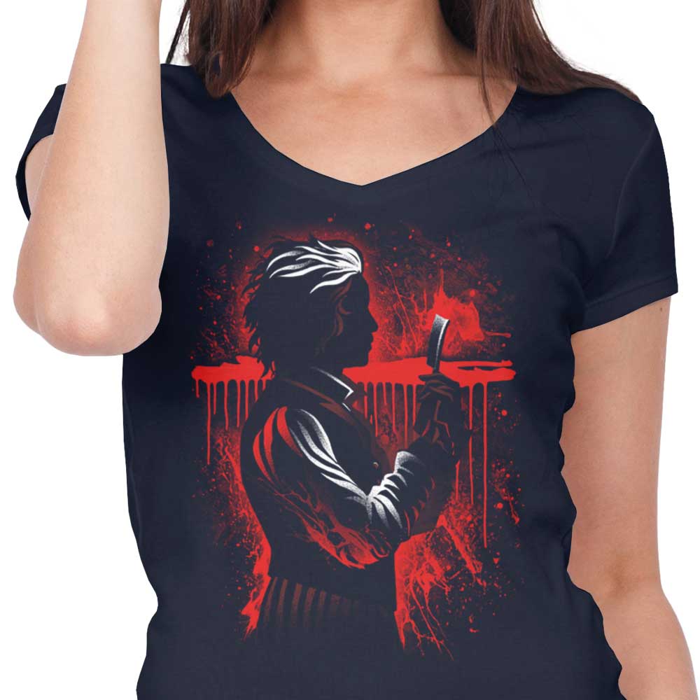Alemaglia's Women's V-Neck - The Demon Barber Style
