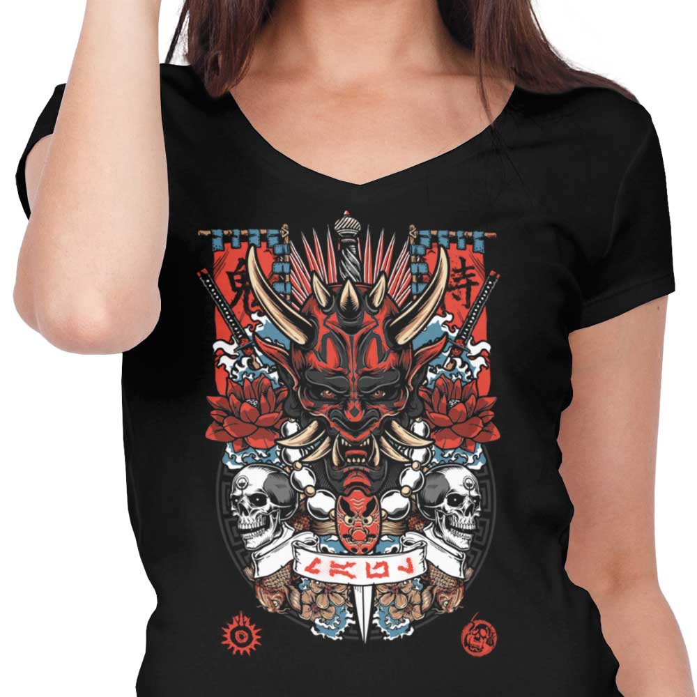 Arinesart Women's V-Neck Dark Side Akuma T-Shirt