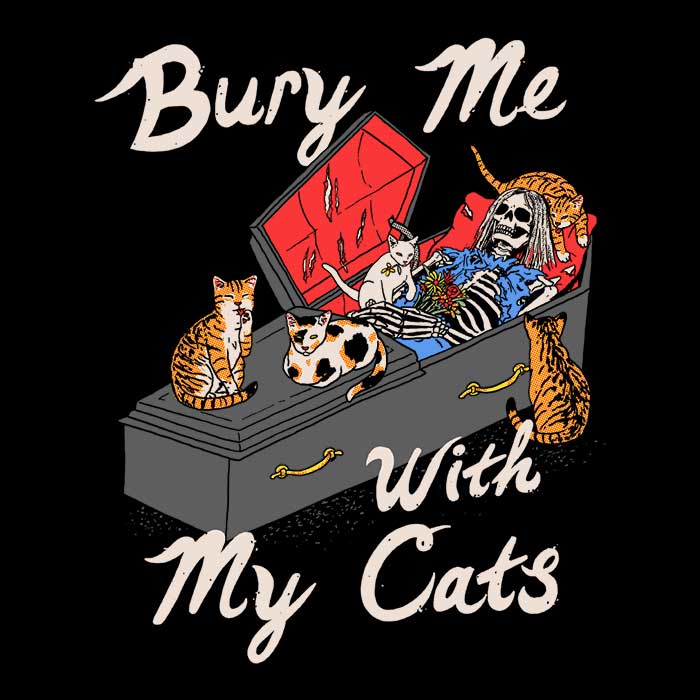 Bury Me With My Cats Women's Fashion Apparel - T-Shirts and Premium T-Shirts