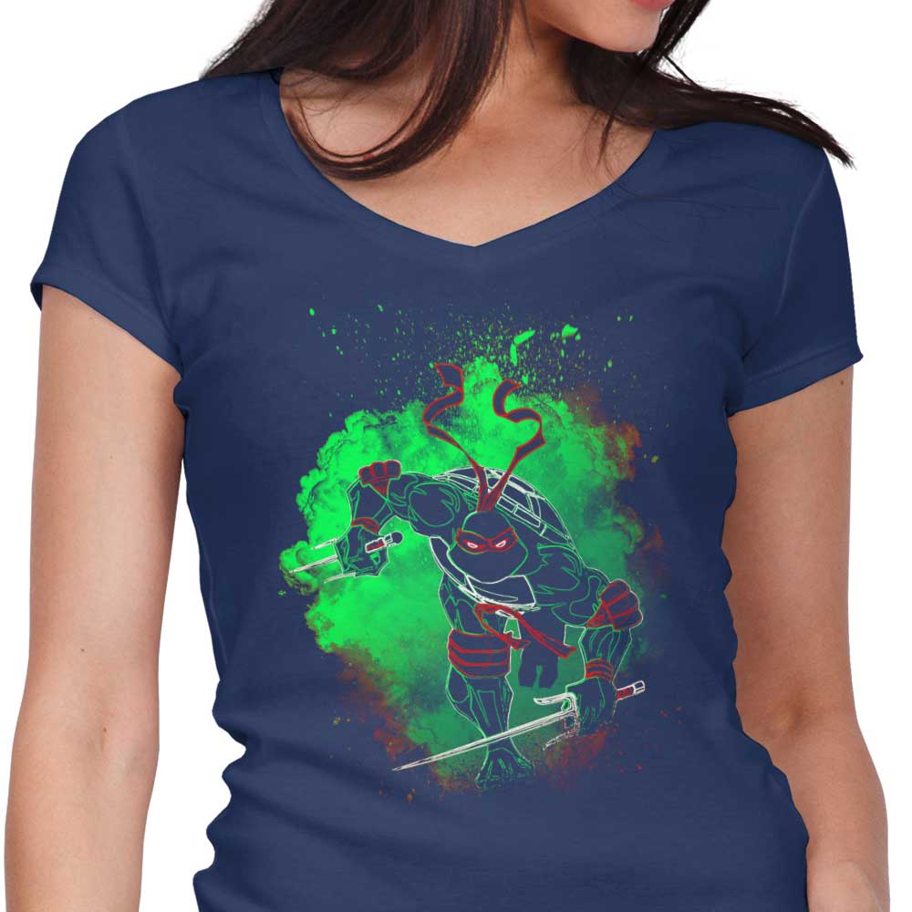 Women's Fashionable V-Neck T-Shirt: Soul of the Sais