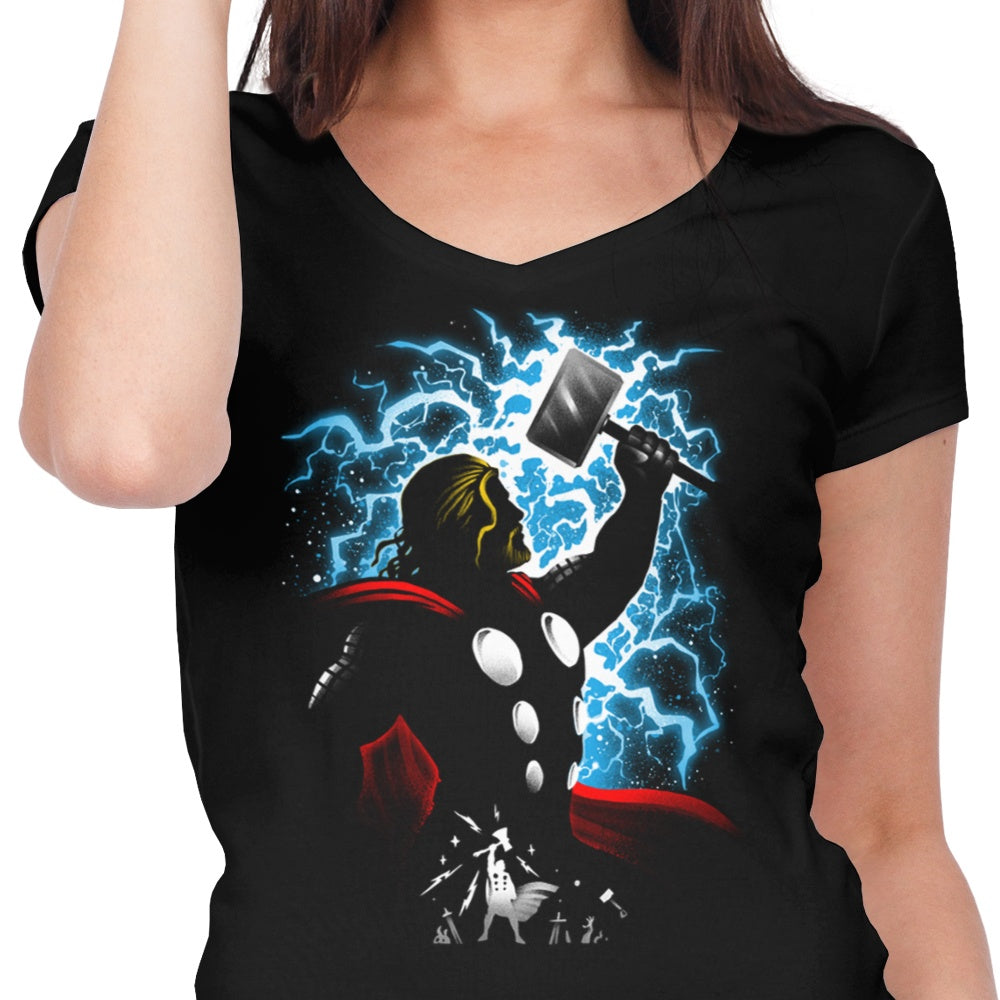 Women's Stylish V-Neck Inspired by the God of Thunder