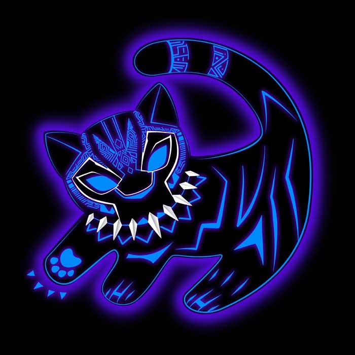 The Radiant Panther King Women's Fashion Apparel - T-Shirts and Premium T-Shirts