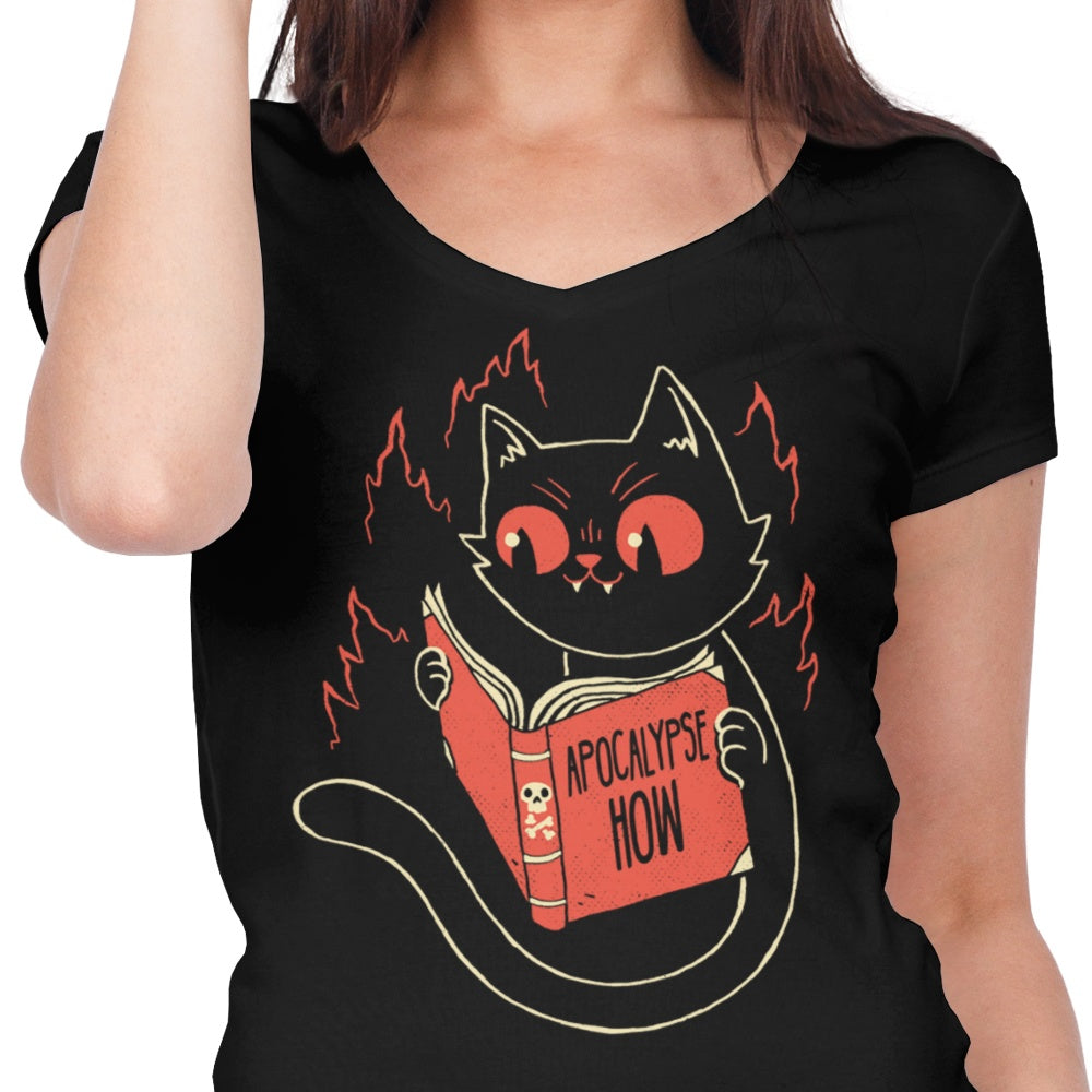 Women's V-Neck T-Shirt - 'Apocalypse How' by DinoMike