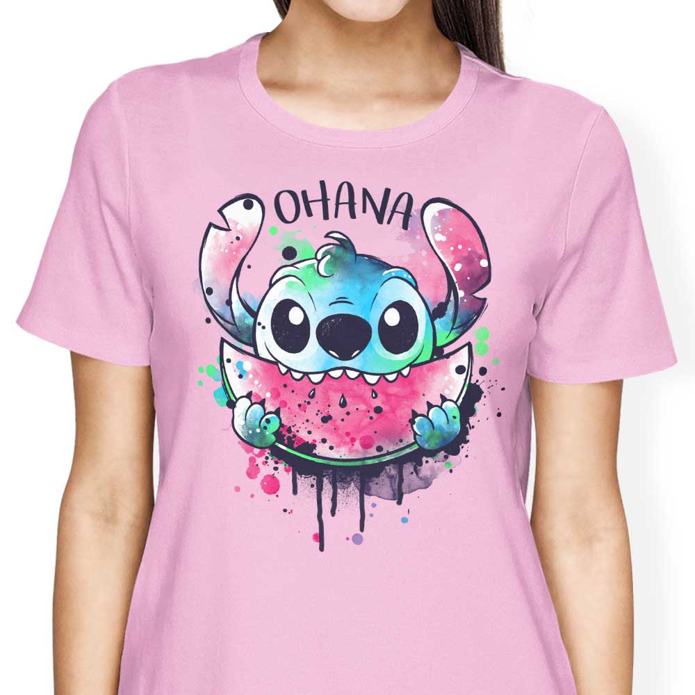 Ohana Watercolormelon Women's Fashion Apparel - Stylish T-Shirts Collection