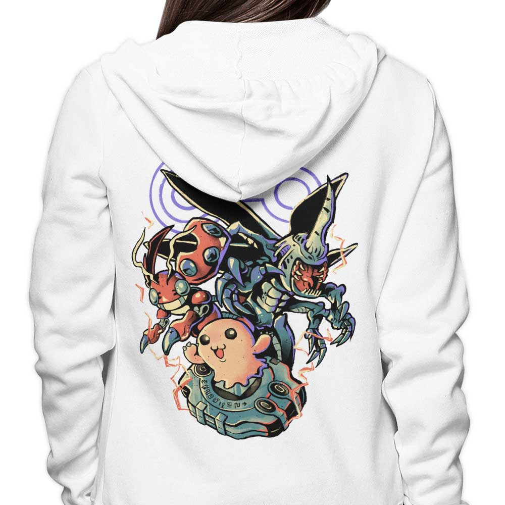 Digital Insect Evolution Inspired Hooded Sweatshirt