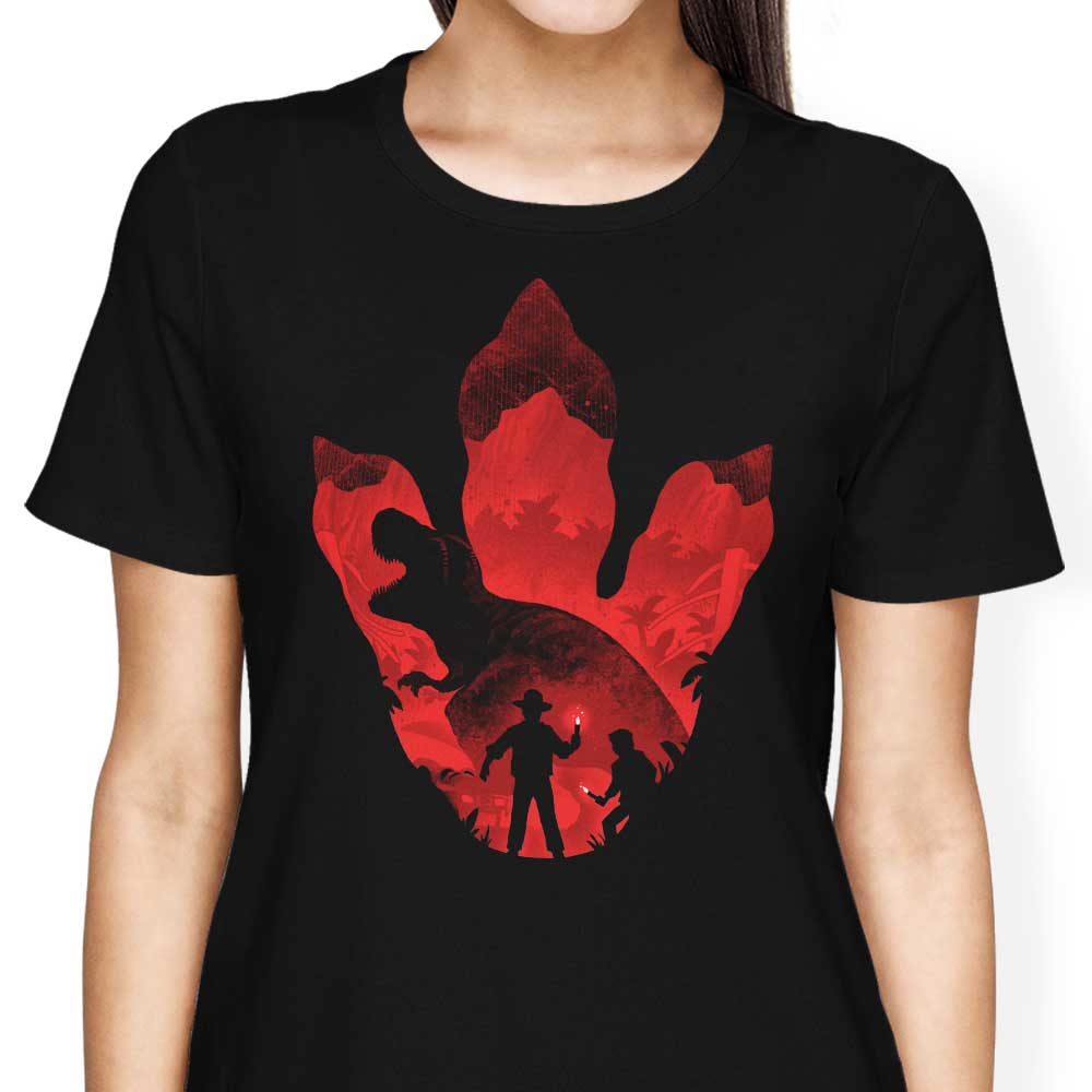 Stylish Women's Alemaglia Apparel with T-Rex Footprint Design