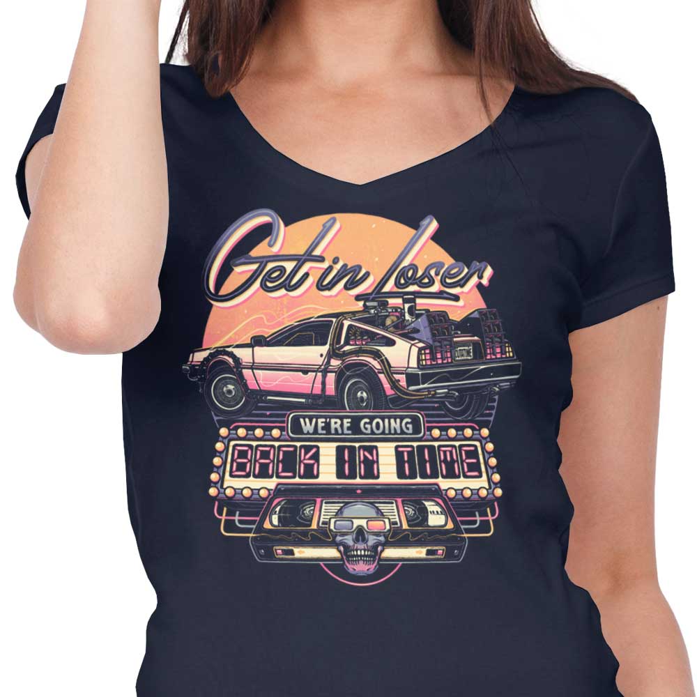 Women's Retro Style V-Neck T-Shirt - We're Returning to the Past