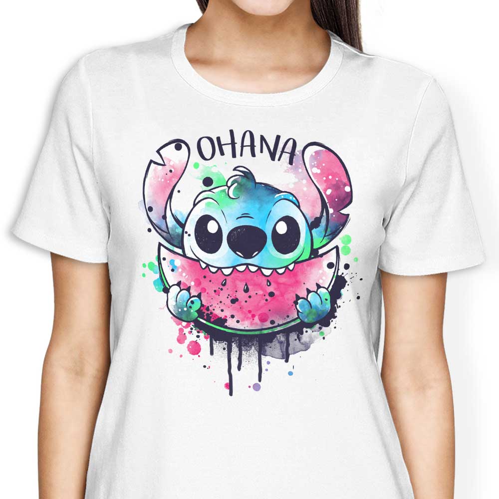 Ohana Watercolormelon Women's Fashion Apparel - Stylish T-Shirts Collection