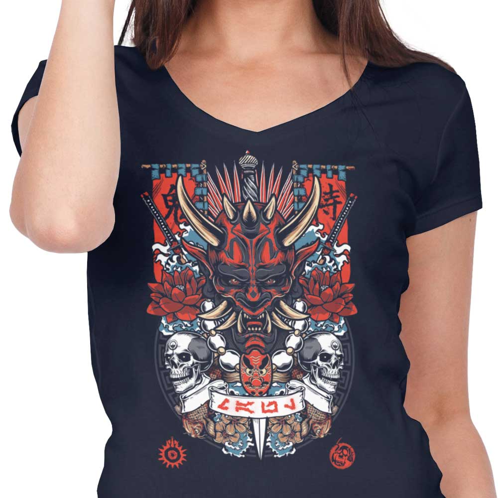 Arinesart Women's V-Neck Dark Side Akuma T-Shirt