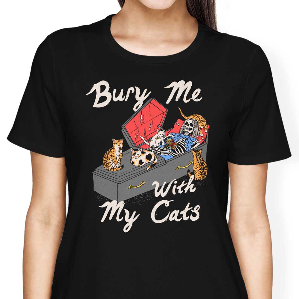 Bury Me With My Cats Women's Fashion Apparel - T-Shirts and Premium T-Shirts