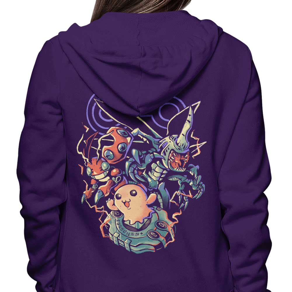 Digital Insect Evolution Inspired Hooded Sweatshirt