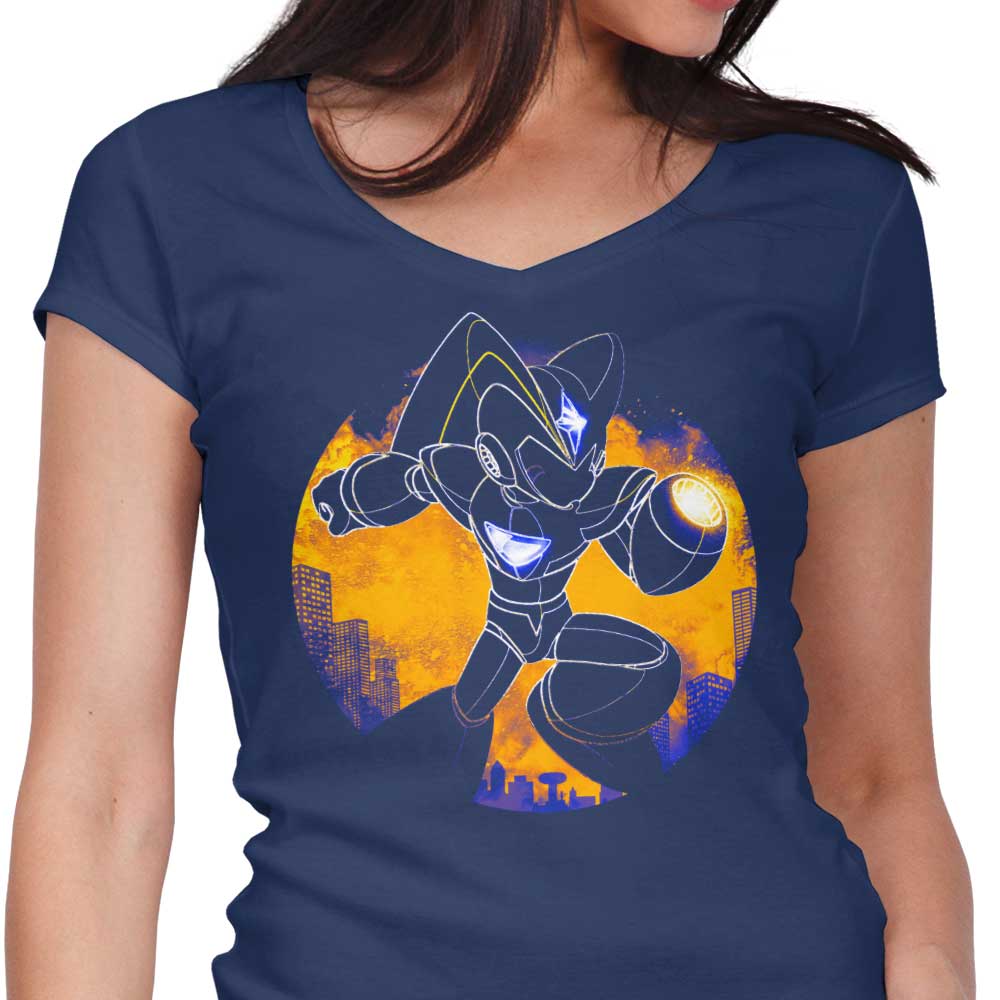 Stylish Women's V-Neck Bass Orb T-Shirt