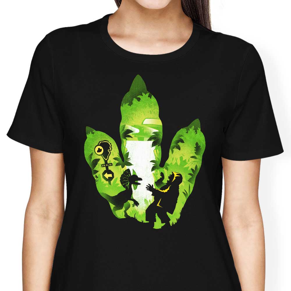 Women's Alemaglia Dilophosaurus Footprint Apparel