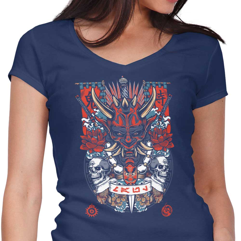 Arinesart Women's V-Neck Dark Side Akuma T-Shirt