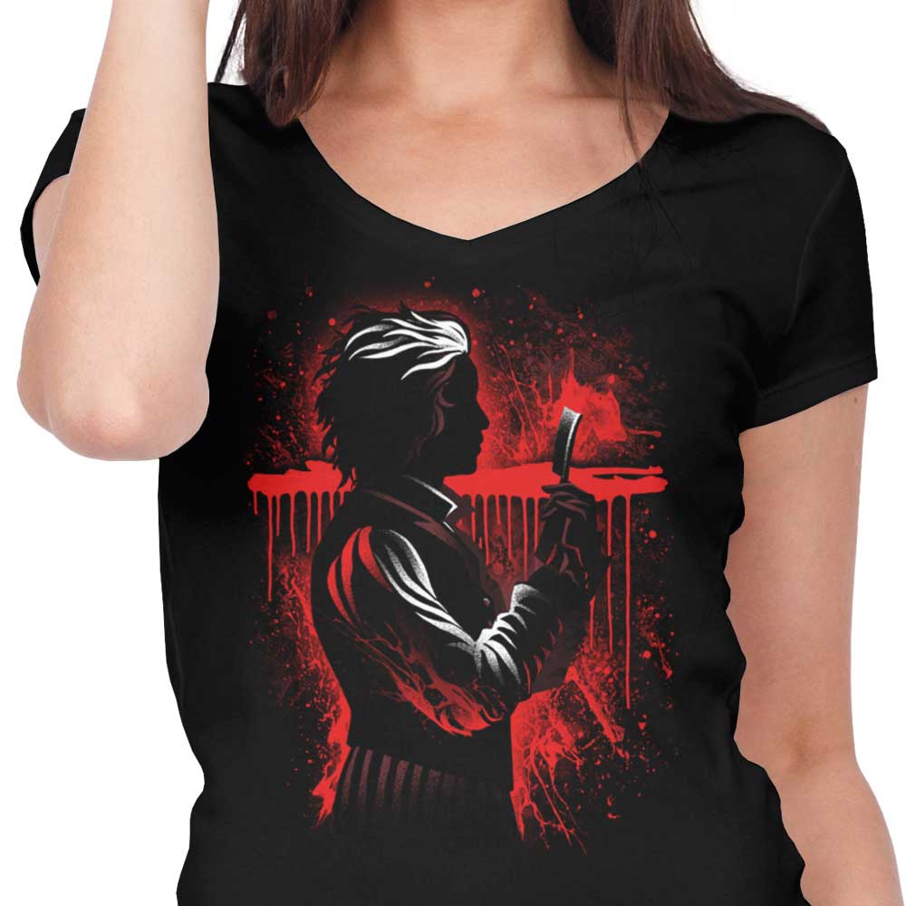 Alemaglia's Women's V-Neck - The Demon Barber Style
