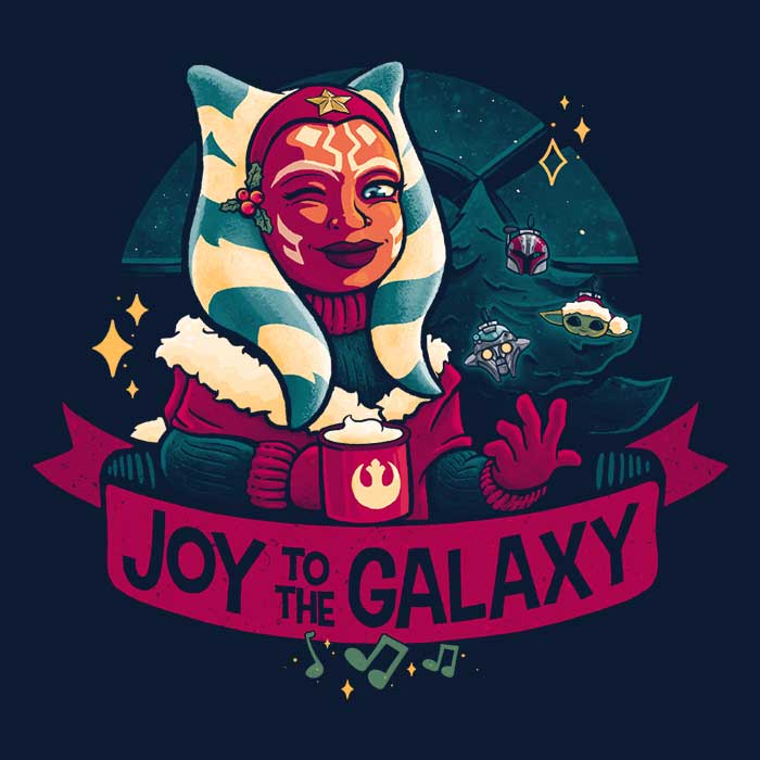 Women's Cosmic V-Neck Tee - Joy to the Galaxy