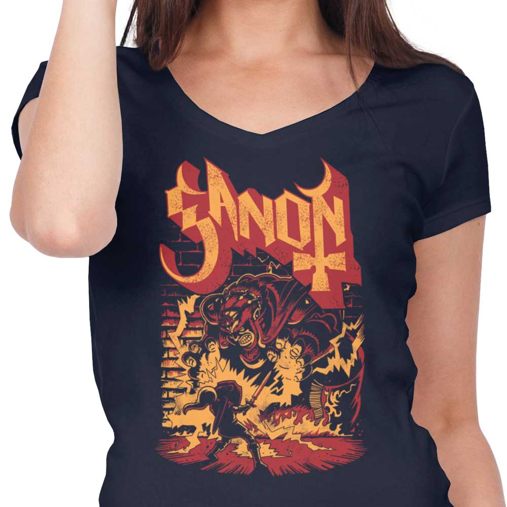 Women's V-Neck T-Shirt - Power and Darkness Collection