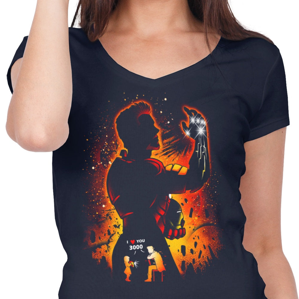 Women's V-Neck T-Shirt - The Iron Man Style